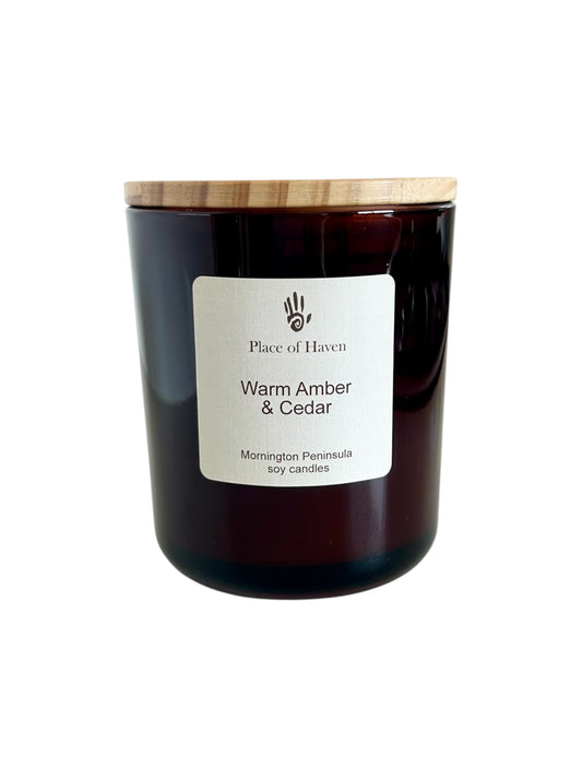 Warm Amber & Cedar